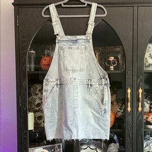 Light Blue Denim Overall Dress